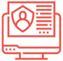 Cyber Security icon with protection shield