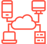 Technology Services icon including devices and cloud services