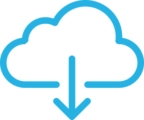 Image of cloud storage downloading