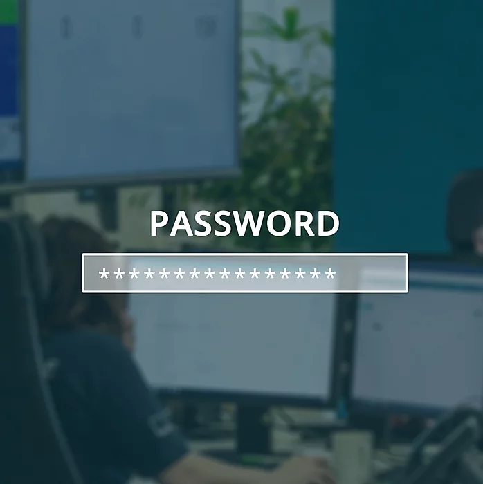 image of a password being typed to enable access to an IT system